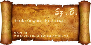 Szekrényes Bettina névjegykártya